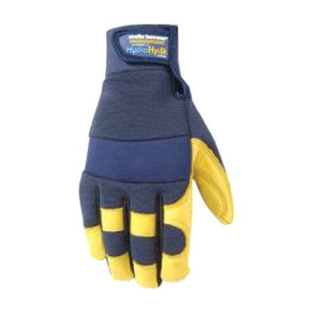 Wells Lamont Wells Lamont HydraHyde Men's Water Resistant Work Gloves Blue/Yellow L 1 pair 3207L